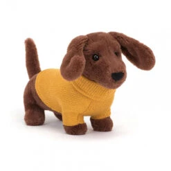 Peluche Teckel Pull Jaune - Jellycat
